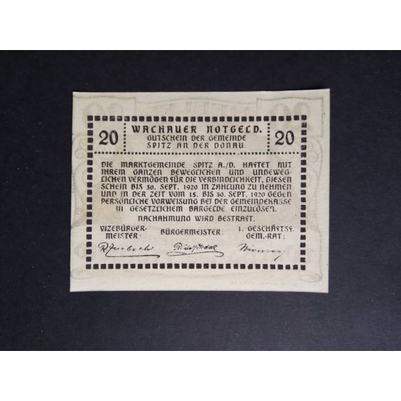 Austria 20 Heller 1920 Unc Spitz an der Donau, Arnsdorf