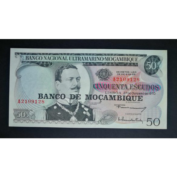 Mozambik 50 Escudos 1970 aUnc+