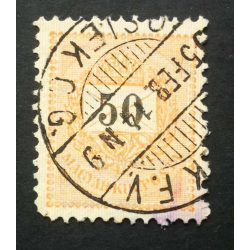   Hungary 1889 Letter, black cipher 50 kr. perf. 12:11 1/2, (ESZÉ)K F. V. OSIEK C. G. used