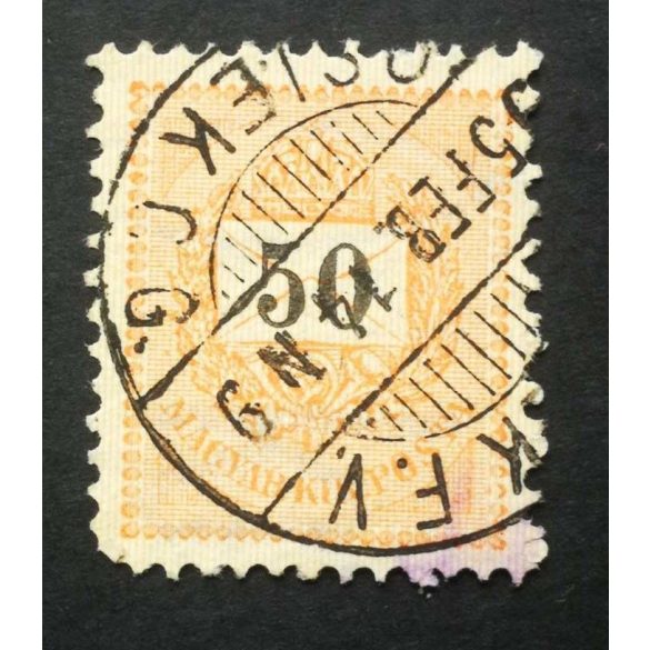 Hungary 1889 Letter, black cipher 50 kr. perf. 12:11 1/2, (ESZÉ)K F. V. OSIEK C. G. used