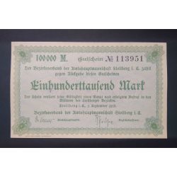 Germany  Stollberg 100000 Mark 1923 Unc- 