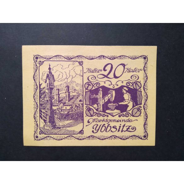 Ausztria 20 Heller 1920 Unc Ybbsitz