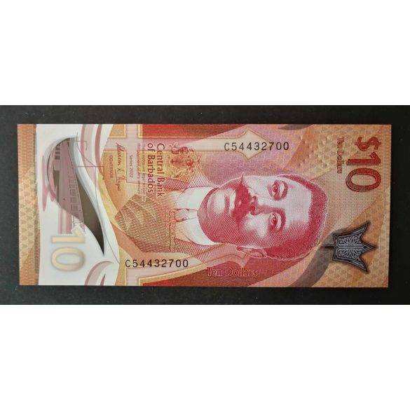 Barbados 10 Dollars 2022 UNC 