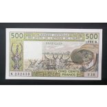 West African States Senegal 500 Francs 1986 XF+