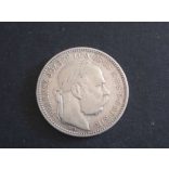 Ferenc József of Hungary 1 Crown 1895 KB silver