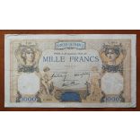 France 1000 Francs 1938 F