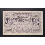 Germany 5 Million Mark Karlsruhe 1923 F+ 
