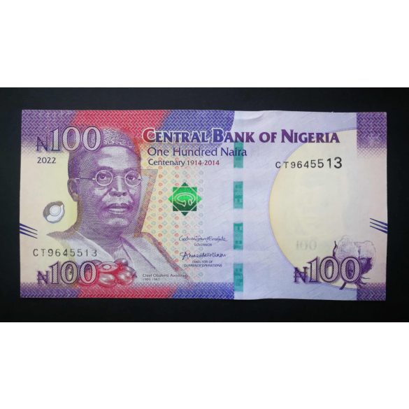 Nigeria 100 Naira 2022 UNC 
