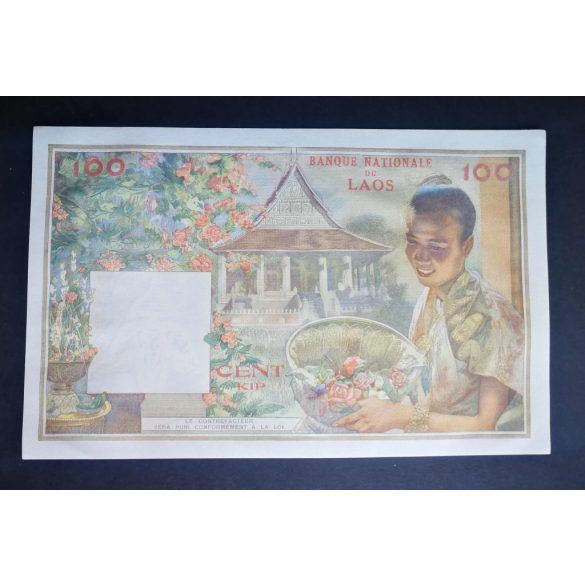Laosz 100 Kip 1957 AUNC
