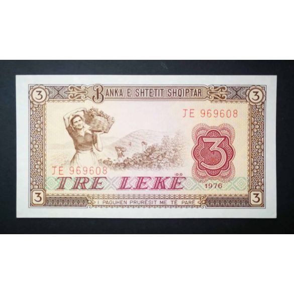 Albania 3 Leke 1976 Unc