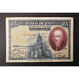 Spain 25 Pesetas 1928 F+