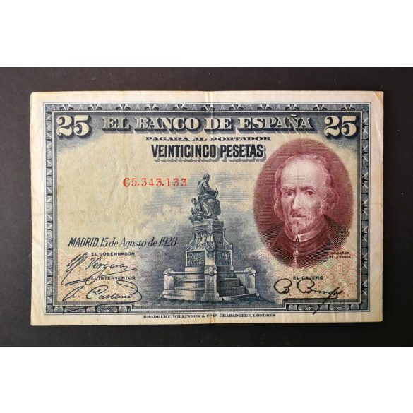 Spain 25 Pesetas 1928 F+