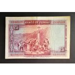 Spain 25 Pesetas 1928 F+