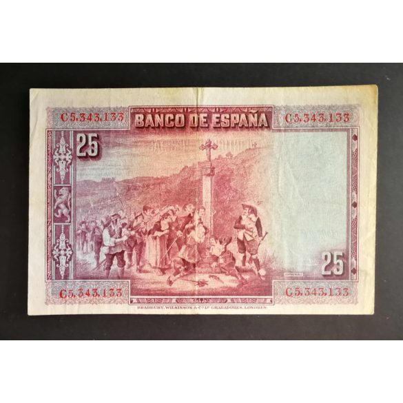 Spain 25 Pesetas 1928 F+