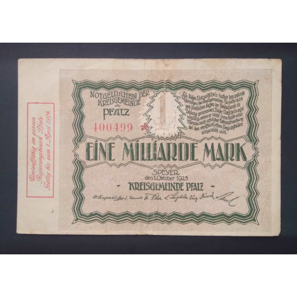 Germany 1 Billion Mark 1923 VF Speyer