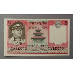 Nepál 5 Rupees 1979 UNC-
