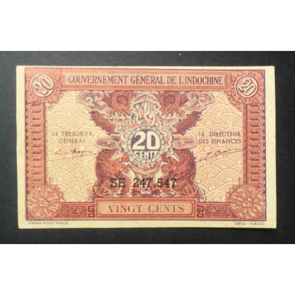 French Indochina 20 Cents 1942 Unc