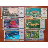 Pitcairn Islands 5, 10, 20, 50, 100, 500 Pounds UNC szett