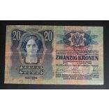 Ausztria-Magyarország 20 Korona 1913/18 "CITTA DI FIUME" bélyegzés F-