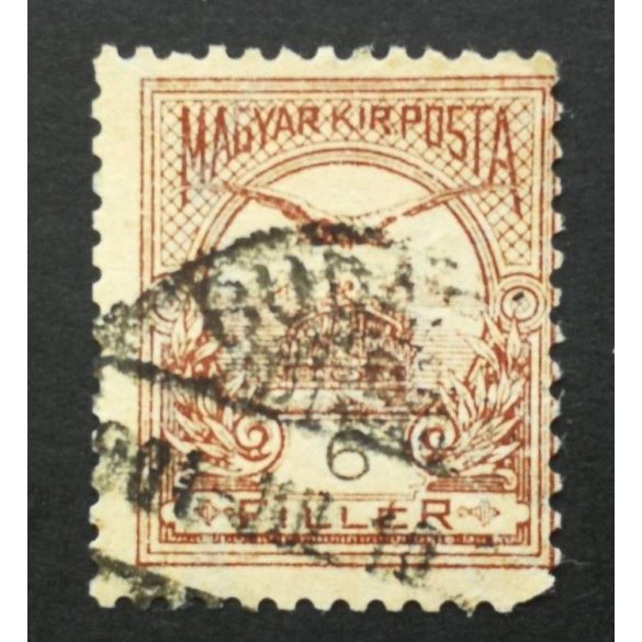 Hungary 1900 TURUL 6 F. perf. 12 : 11 3/4 BUDAP(EST) used