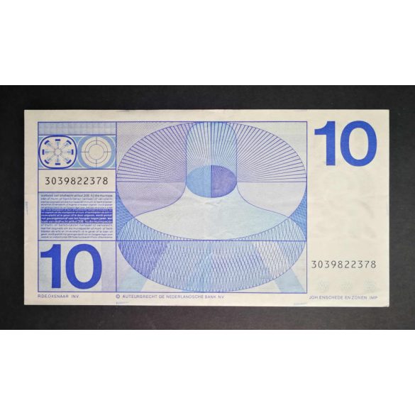 Netherlands 10 Gulden 1968 VF