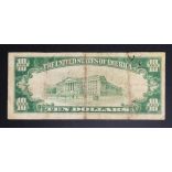 USA 10 Dollars 1928 Gold Certificate F