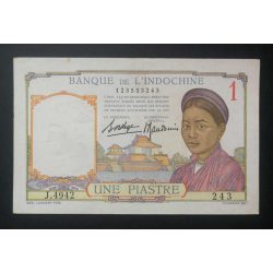 French Indochina 1 Piastre 1936 Aunc