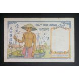 French Indochina 1 Piastre 1936 Aunc
