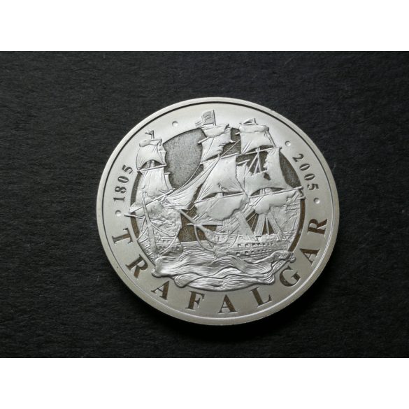 Anglia 5 Pounds Trafalgar 2005 ezüst PP , emlékérem