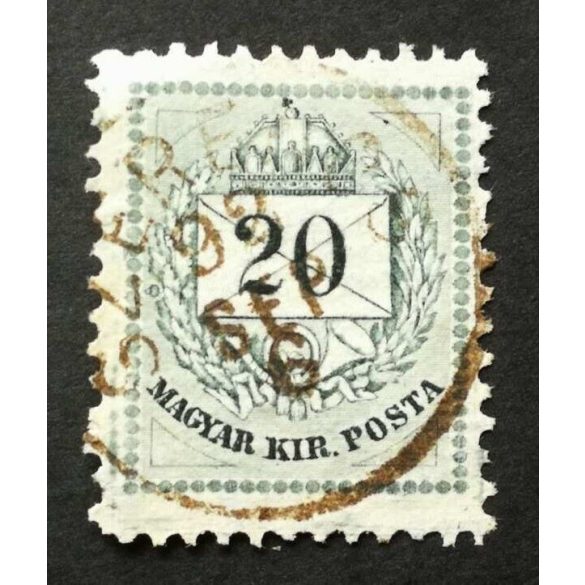 Hungary 1881 Letter, coloured cipher 20 kr. perf 11 1/2, Szerencs used