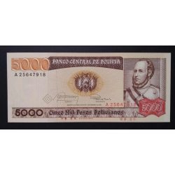 Bolivia 5000 Pesos Bolivianos 1984 UNC