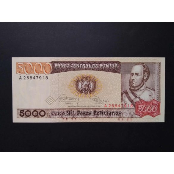 Bolivia 5000 Pesos Bolivianos 1984 UNC