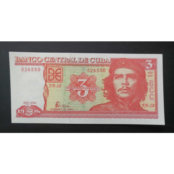 Cuba 3 Pesos 2004 UNC