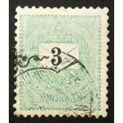   Hungary 1898 Letter, black cipher 3 kr. perf. 12: 11 3/4 used