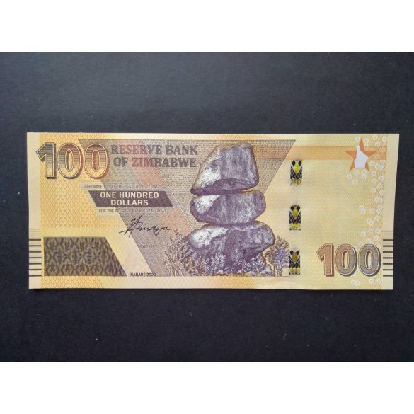 Zimbabwe 100 Dollars 2020 UNC