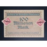 Germany 100 Million Mark 1923 Aunc Munich