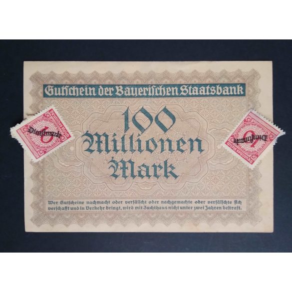 Germany 100 Million Mark 1923 Aunc Munich