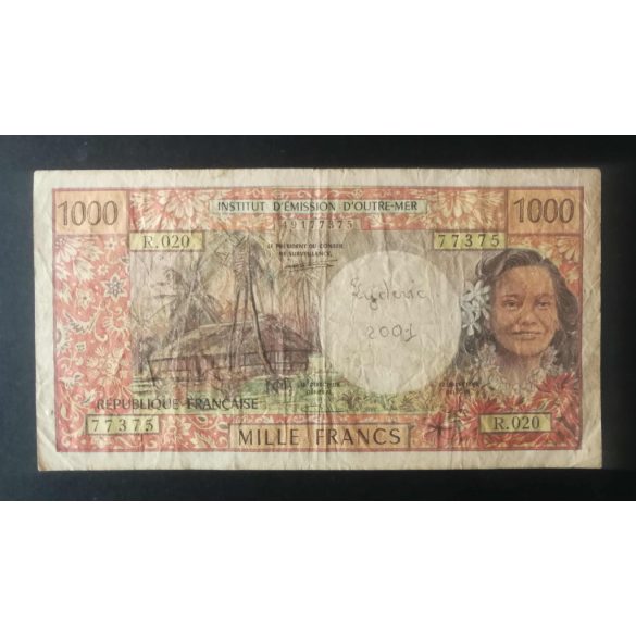 Francia csendes-óceáni területek 1000 Francs 1996/2013 F-