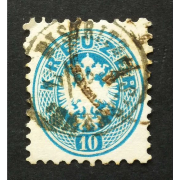 Magyarország 1863/64 Könyvnyomat 10 Kr. BISTRICZ in SIEBENB: E2.2 Gudlin 100 H