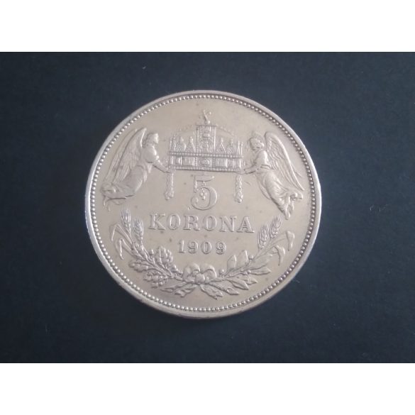 Hungary 5 Korona 1909 KB silver aXF