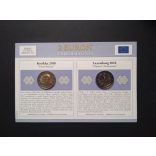EU 2 Euro set of 2 pcs commemorative coins Unc