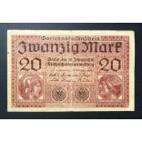 Germany 20 Mark 1918 VG+