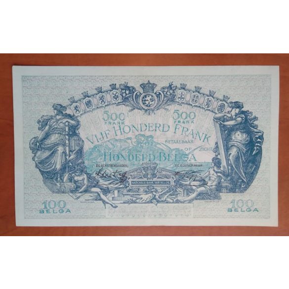 Belgium 500 Francs/100 Belgas 1943 XF