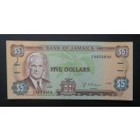 Jamaica 5 Dollars 1991 UNC