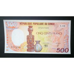 Kongó 500 Francs 1990 UNC 