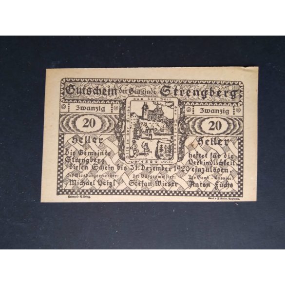 Austria 20 Heller 1920 Aunc Strengberg