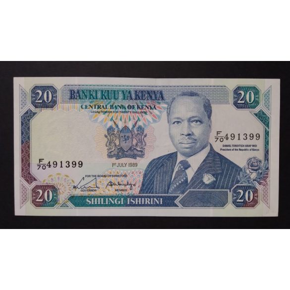 Kenya 20 Shillings 1989 XF