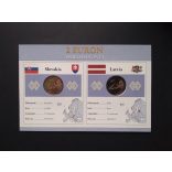EU 2 Euro set of 2 pcs commemorative coins Unc