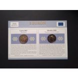 EU 2 Euro set of 2 pcs commemorative coins Unc