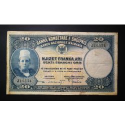 Albánia 20 Franka Ari 1926 F